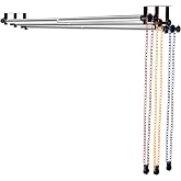 MagicLine 3-Roll Backdrop Roller System, 118 in Stainless Steel Crossbars | Chain-operated rollers, wall, ceiling or light stand mounting, 2 brackets with 3 hooks each, for photo and video studios