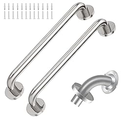 2 Pack Grab Bars for Bathroom, 18 Inch Chrome