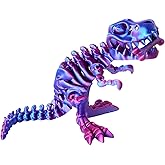 FunisFun 3D Printed Dragon with Articulated Bones for Adult, 3D Printed Dinosaur Fidget Toys Decor for Stress Relief (Blue-Purple, 1P)