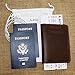 b.still Genuine Leather ID Card Passport Holder Cover Case Travel For Men Women