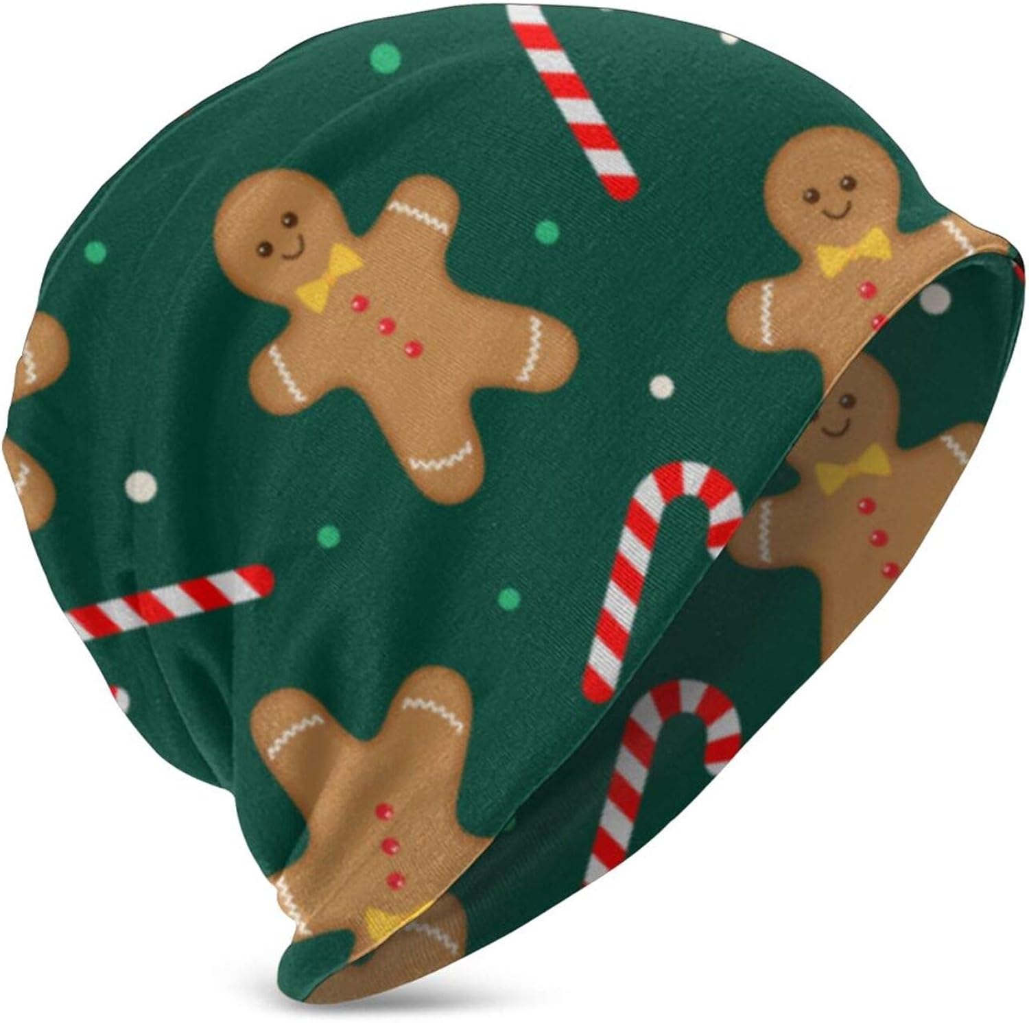 Christmas Gingerbread Man Candyfood and Drink Winter Warm Knit Hats