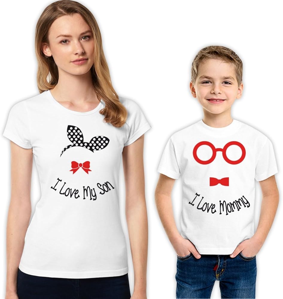 mum and son matching tops