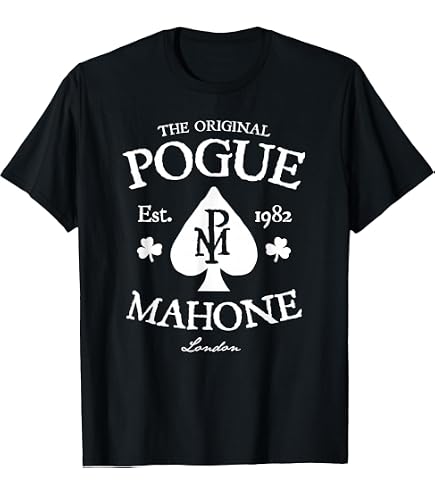 Amazon.com: Retro Vintage Pogues T-Shirt, Girls, Asphalt Grey, X