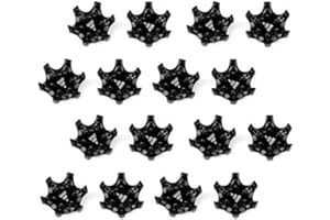 US-CZ-XING Golf Shoe Spikes Cleats Stud Soft Spikes Fast Twist Cleats Replacement Spikes 16Pcs (Black)