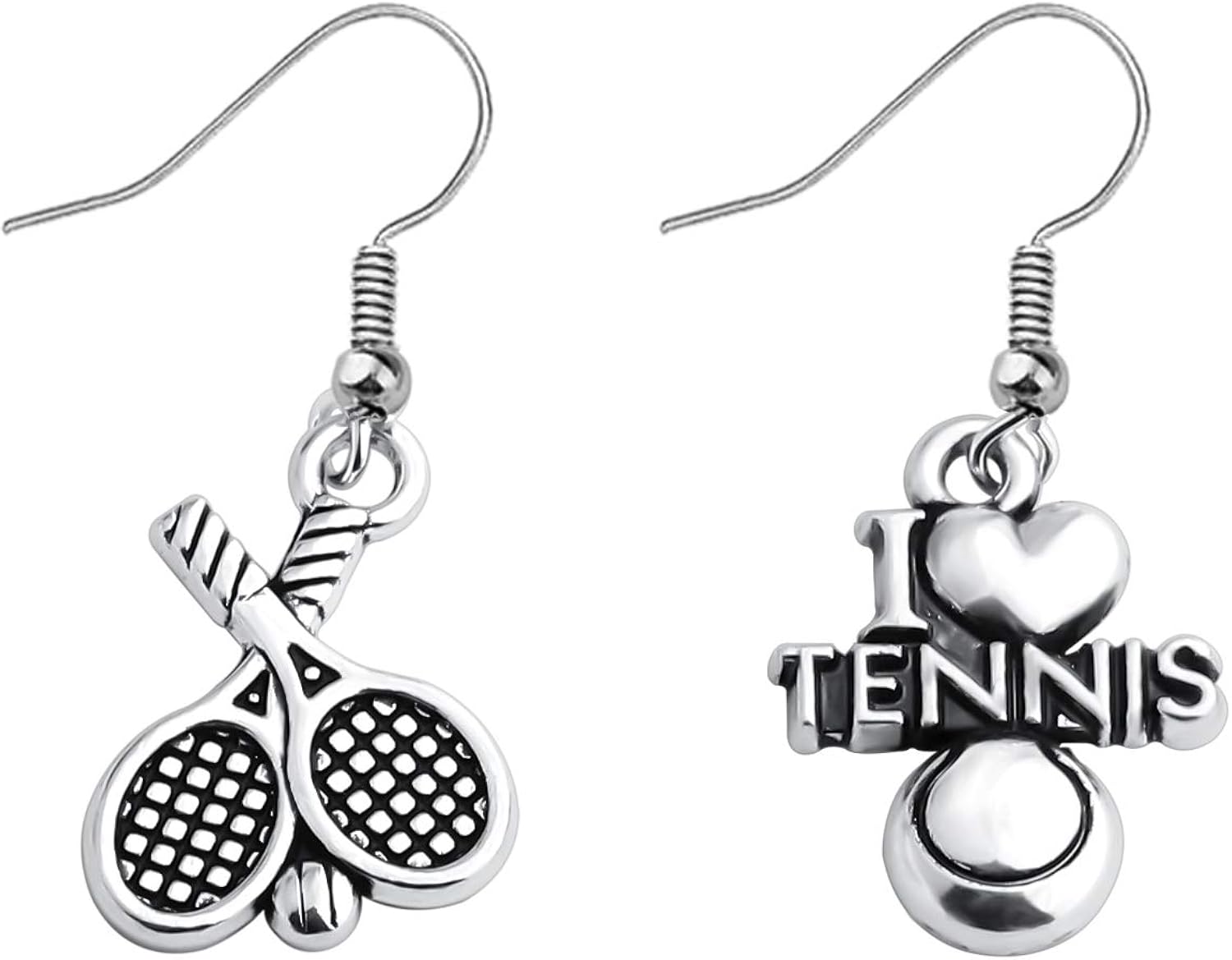 Tennis Earrings I Love Tennis Gift Sports Earrings Tennis