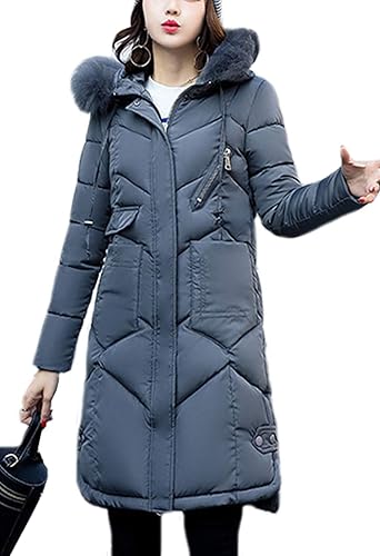 Maison Jardin Mädchen Frau Daunenjacke Lange Jacke Kapuze Mantel Parka