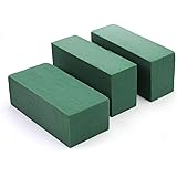 3PCS Floral Foam Bricks, Florist Flower Styrofoam Green Bricks Flower Arrangement Brick Supplies for Florist Craft