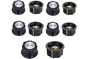 Szliyands A02 knob for 6mm / 0.24" Diameter Shaft Potentiometer, 19mm top Diameter 10PCS