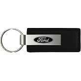 AU-TOMOTIVE GOLD INC. Officially Licensed Ford Rectangular Keychain | Au-Tomotive Gold Ford Black Leather KeyChain