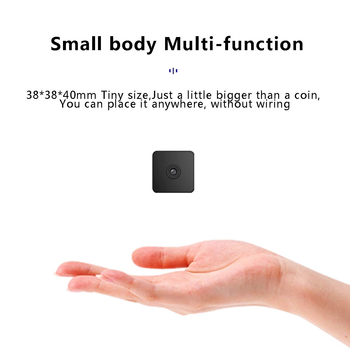 UCMDA Mini Spy Camera, 1080P HD Wireless WIFI Hidden Camera, Portable Nanny Camera Home Security Monitor with Night Vision/Motion Detection/Remote Viewing for indoor, Car, Store, Office - Q8H