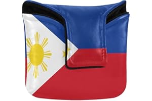 Mallet Putter Head Cover with Magnetic Closure Putter Headcover for Most Brand Waterproof PU Leather Flag Philippines Correct