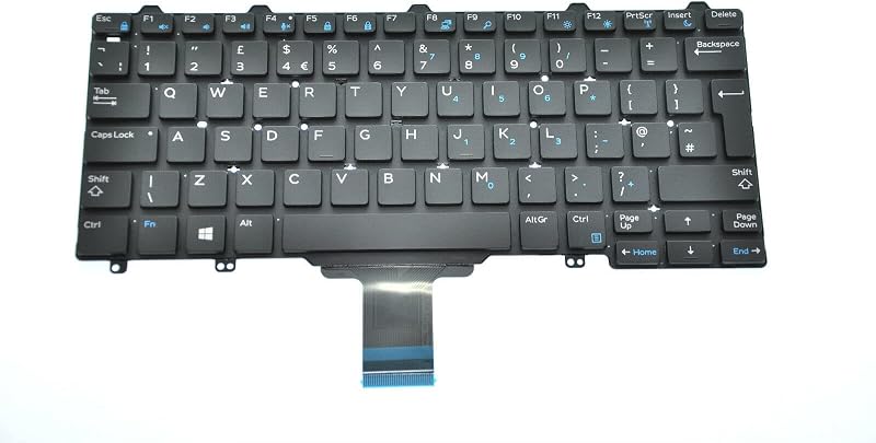 Dell Latitude E7250 E5250 E3160 UK QWERTY Keyboard 4PTJF