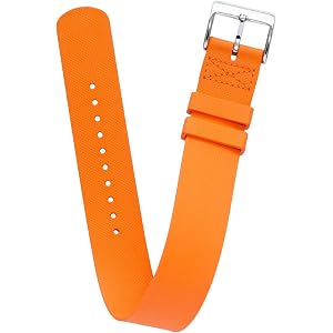 Fluoro Rubber Band Hook And Loop Canvas Texture Straps For Tudor Watches, Durable Single Pass One-Piece Replacement Watch Ban