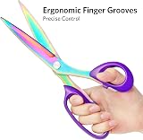 Asdirne Fabric Scissors Dressmaking Titanium Plated 26cm 21cm Purple Set of 2 view 4