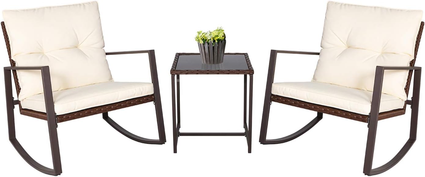 Amazon Com Suncrown Outdoor Patio Furniture 3 Piece Bistro Set