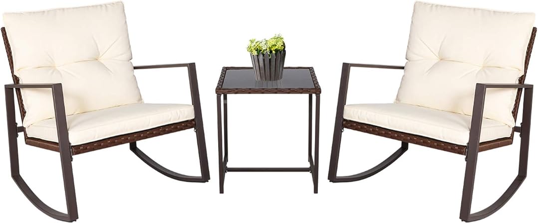 Amazon Com Suncrown Outdoor Patio Furniture 3 Piece Bistro Set