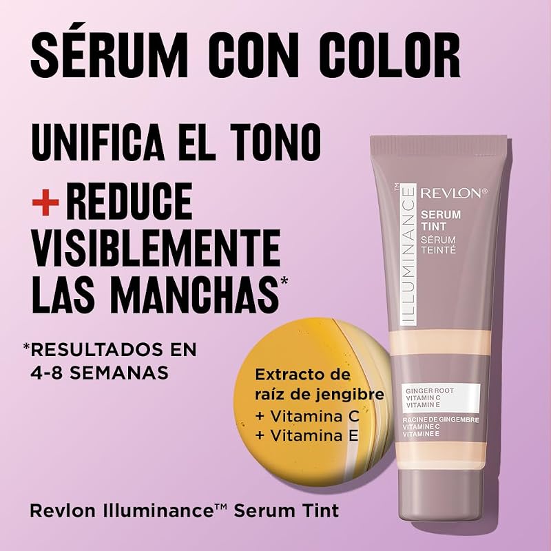 Revlon illuminance serum tint, sérum colorido, enriquecido com vitamina e e ácido hialurônico para hidratar com fps 15, tom natural claro, 1 unidade (pacote com 1)