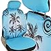 BDK Blue Palm Tree Design Seat Covers for Car & SUV - Universal Fit Car Auto Accessory