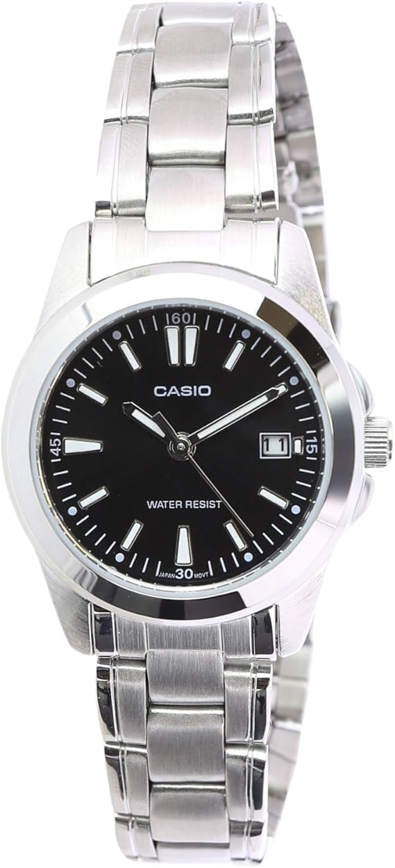 Casio Women's Analog Display Quartz Watch, Silver Stainless
