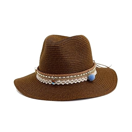 Yishelle Hat Hommes été Plage De Paille Chapeau Chapeau De