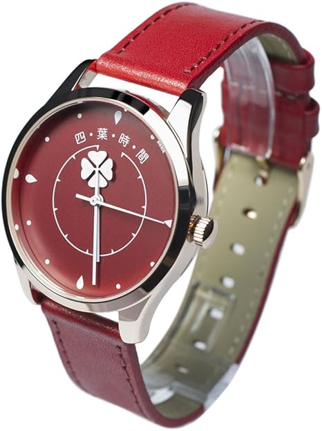 Amazon 四葉時間 赤 メンズ腕時計 腕時計 通販