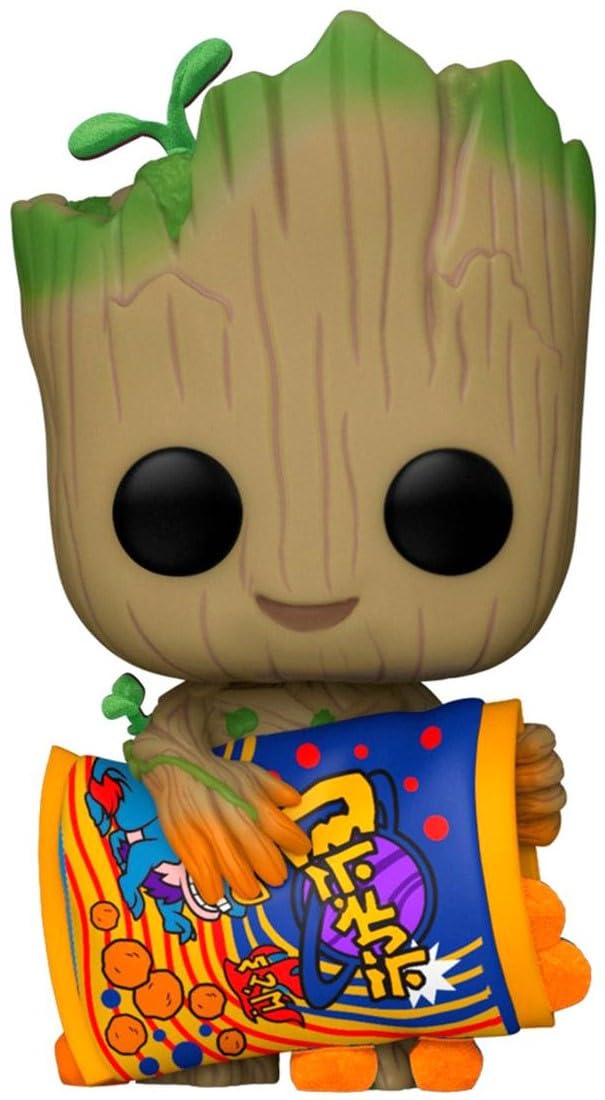 Funko POP I Am Groot with Cheese Puffs Flocked Hot Topic Exclusive 1196