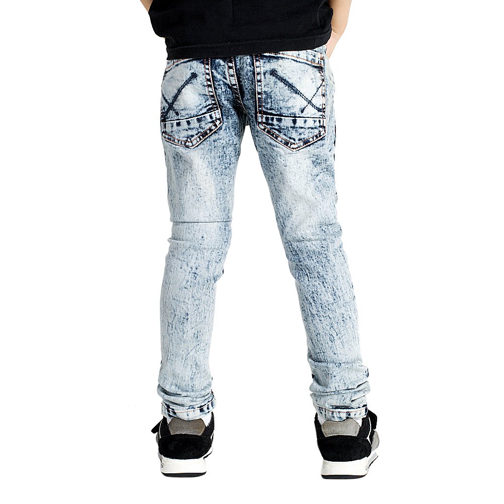 Boys Jeans Denim Skinny Trousers Slim Fit Streched Pants size 134cm