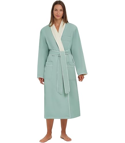 Amazon.com: Kassatex SRK-149-SSG Spa Robe, Silver Sage
