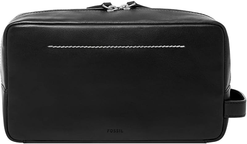 Westover - Kit de Higiene de Viagem em Pele Masculina, Cor Preta, Kit de Barbear de Tamanho Único, Pega Simples