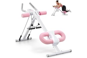 MERACH Ab Machine, Ab Workout Equipment, Adjustable Ab Trainer Machine for Abs Workout at Home Gym, Foldable, Knee Protection, Abdominal Trainer for Stomach Workout