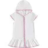 Nituyy Toddler Girls Boys Swim Cover Up Terry Cloth Swimsuit Coverup Wraps Zipper Bathing Suit Pool Beach Poncho Cover-Ups