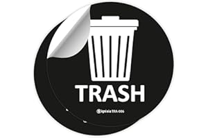 IGNIXIA Recycle Stickers for Bins 6x6 Inches Large (Pack of 2) Waterproof UV Protected Decals for Indoor & Outdoor Trash Cans (Black)