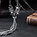 Everrich Fashion Tassel Crystal Fringed Winter Long Sweater Chain Pendant Necklace Clothing Accessories Jewelry