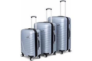 LuggageKing Expandable Luggage Set with Built-in TSA Lock - Stylish and Secure Travel Suitcase Ensemble - Lightweight Suitcas