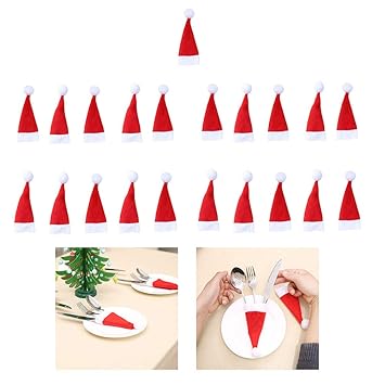 Cooljun Mini Santa Weihnachtsmützen Für Esstisch