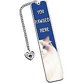 Cat Lover Gifts for Women, Cute Bookmarks for Book Lovers Gifts for Friends Sisters Cat Lovers Gifts