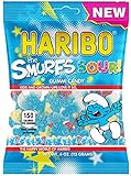 New Haribo The Smurfs Sour! Gummi Candy 4 oz Bag (1 Bag)