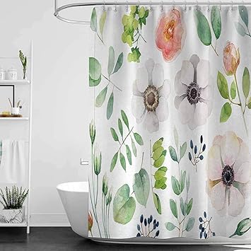 Amazon Com Homecoco Shower Curtains Longer Than 72 Inches Anemone
