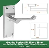 HANDLESTORE Victorian Scroll Chrome Bathroom Door Handles with Thumbturn Lock view 5