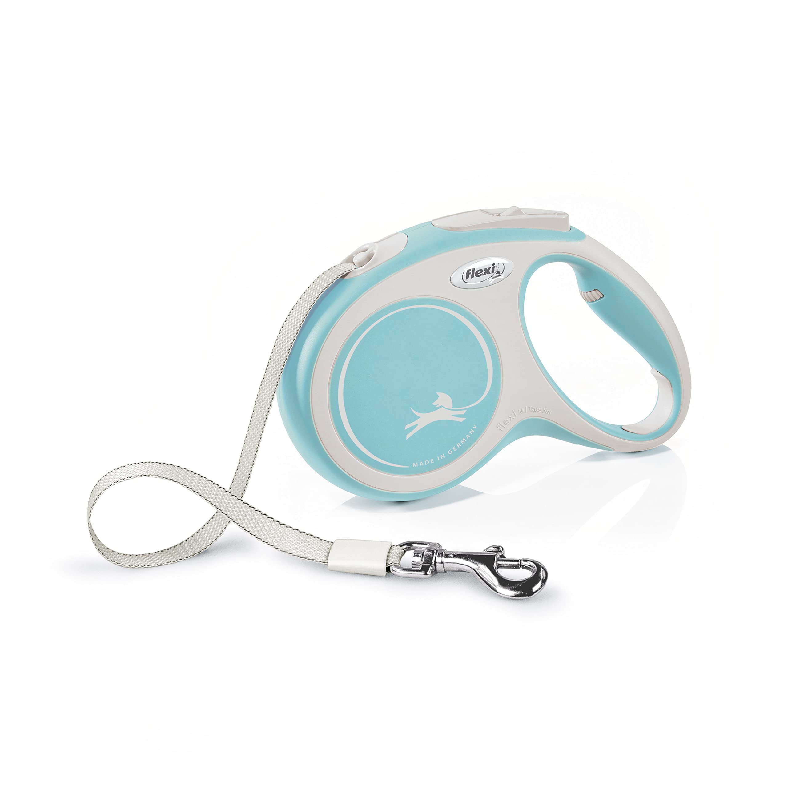 flexi Comfort M Tape 5 m light blue, retractable leash for dogs up to 25 kg — image 1