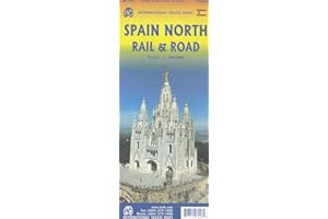 Spain North Rail & Road Travel Reference map 1:700K