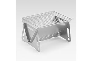 Portable Folding Camping Grill, Portable Fire Pit for Camping, Outdoor Campfire Grill Cooking for Picnics Fire Pit, Stainless
