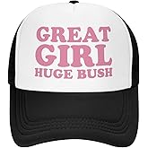 Great Girl Huge Bush Funny Hat Unisex Adult Trucker Caps Fishing Adjustable Cap Classic Sport Hats Black