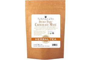 The Republic of Tea Organic Double Dark Chocolate Mate, 36 Tea Bag Refill