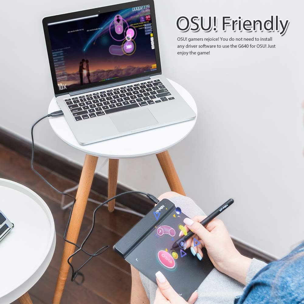 XP-Pen StarG640 6x4 Inch OSU! Ultrathin Tablet Drawing Tablet Digital Graphics Tablet with Battery-Free Stylus(8192 Levels Pressure): Computers & Accessories