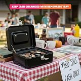 ACCURATE 6 Inch Steel Petty Safe Box with Lock & 2 Keys - Assorted Color view 8
