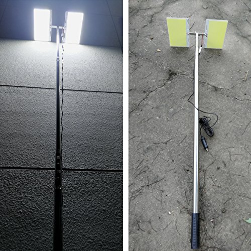 UBOWAY Outdoor Lamp Telescopic Fishing Rod Lamp with IR Remote for