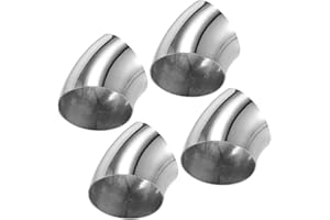 Partuto 4 Pcs OD 3.5 Inch 45 Degree SS304 Stainless Steel Bend Tube Exhaust Elbow Pipe for Car Modified Exhaust System 3.5" P