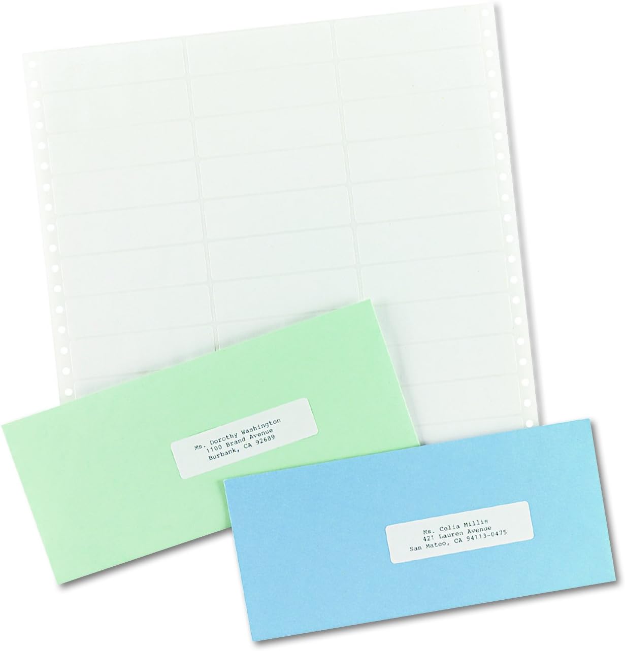 Avery Continuous Form Computer Labels for Pin-Fed Printers 3-1/2 x 15/16, Box of 15, 000 (4031) : Continuous Form Labels : Office Products