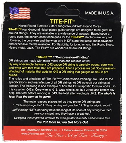 DR Strings Tite Fit Electric Round Core 10-52